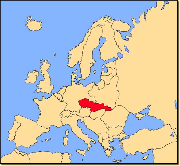 tchécoslovaquie carte europe