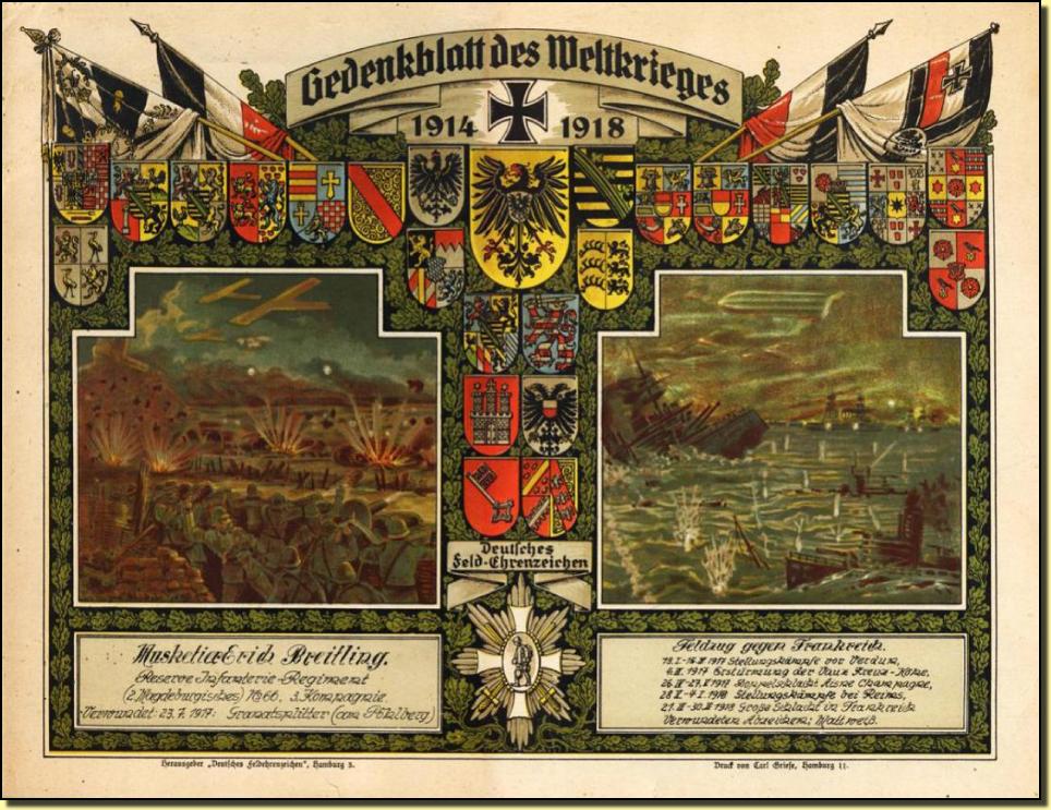 Diplôme illustré Feldehrenzeichen