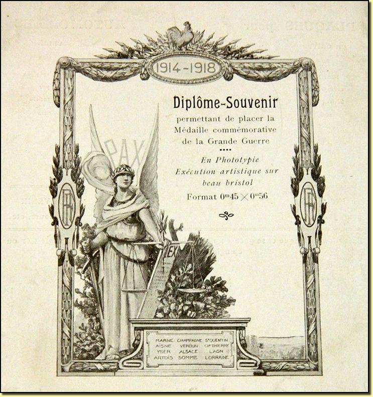 Diplôme souvenir Delande