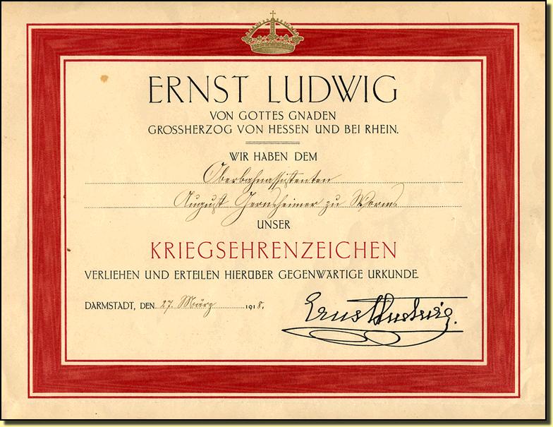 Hessediplomedecorationdeguerre