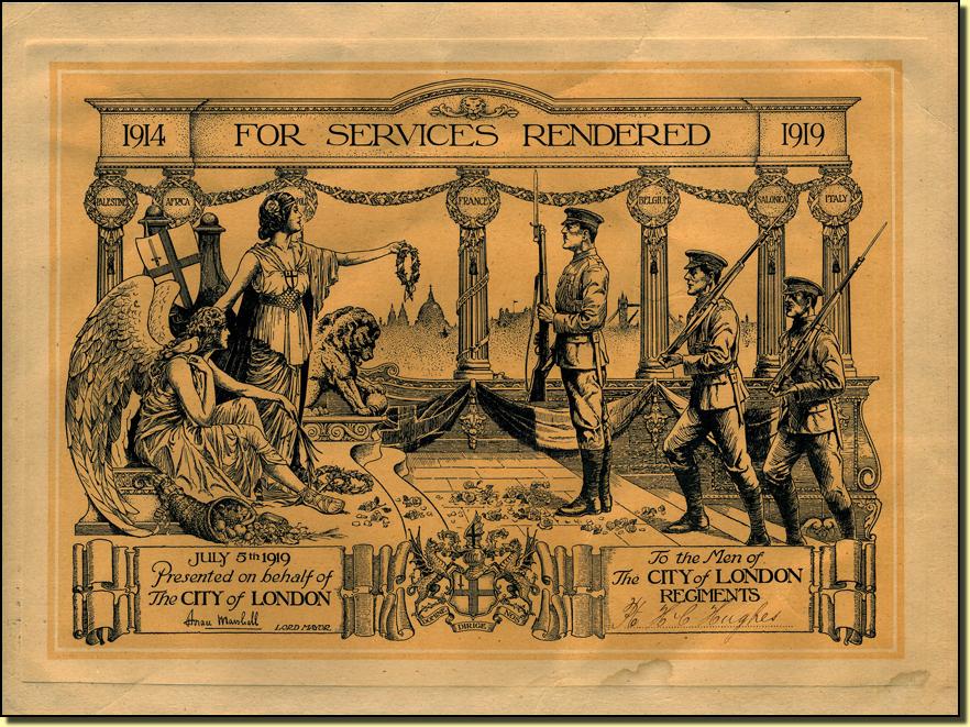 LondonregimentCertificate